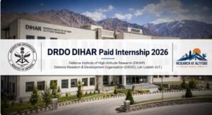 DRDO DIHAR Ladakh Internship 2026